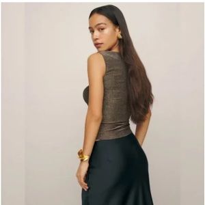 Reformation Dusk Sparkle Top size XS